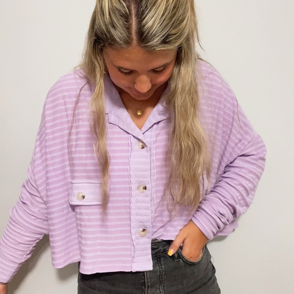BUCKETLIST Lilac Button-Down Shirt